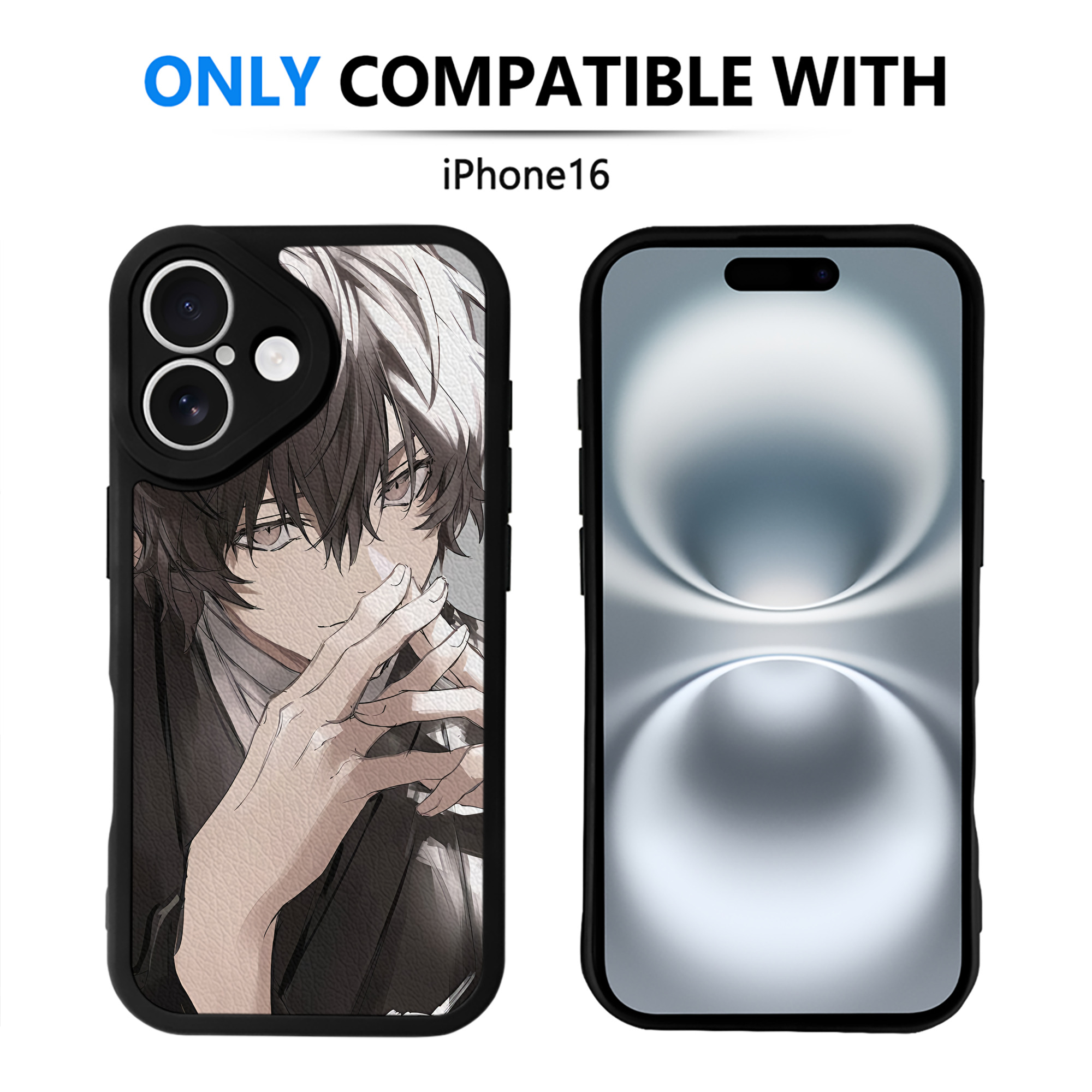 （画像用） 文豪ストレイドッグス Bungo Stray Dogs 【iPhone 16シリーズ対応】シリコンスマホケース（レザー調） 材質：シリコン